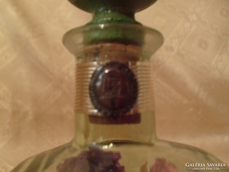 Türelem üveg  Ezüst díszes antik Bicchielli jelzett ritkaság hibátlan.