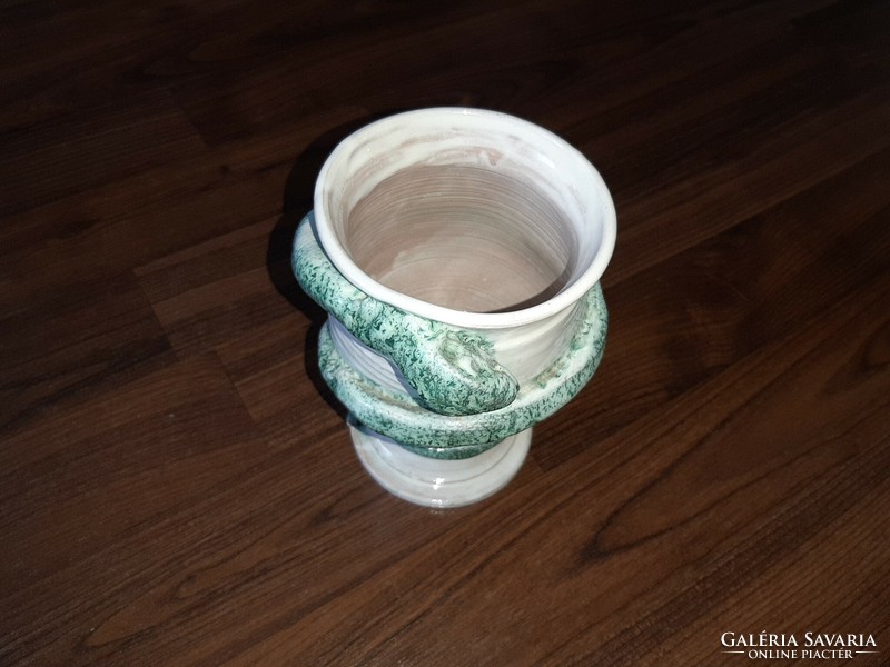 Ceramic vase with snake motif