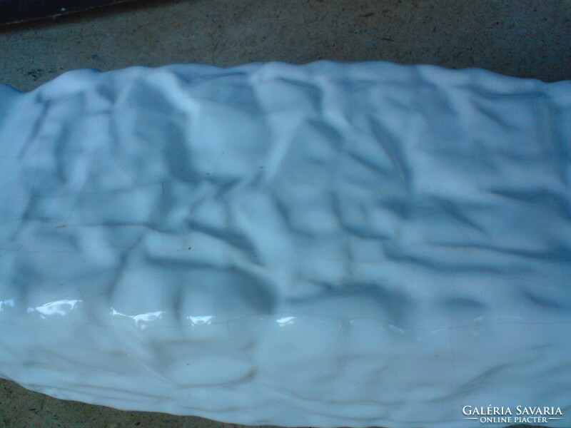 Old retro white ceramic craft vase