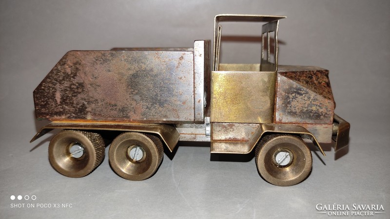 Unique steampunk full metal copper steel truck car model mockup heavy vehicle