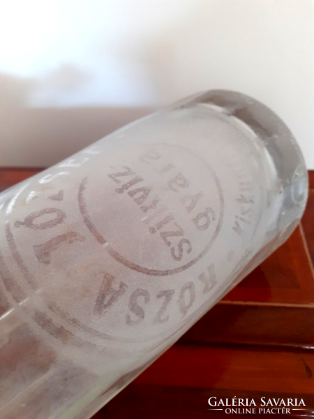 Old soda bottle Rózsá József Szikvízgyára Kiskunfélegyháza inscription soda bottle