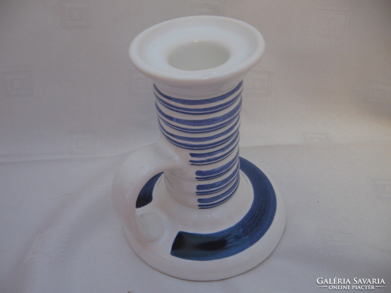 Gollhammer blue and white shabby candlestick