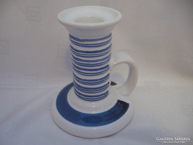 Gollhammer blue and white shabby candlestick