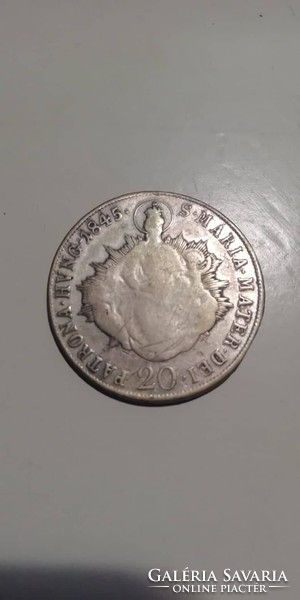 Magyarország V. Ferdinánd 1845  B  20 Krajcár ,583 ezüst érme