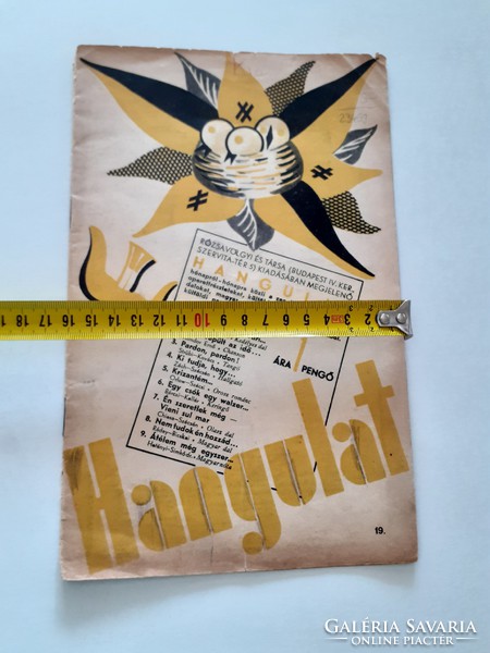 Régi kottafüzet 1933 Hangulat című zenei folyóirat 19. kotta