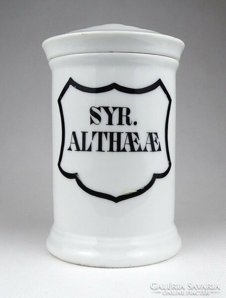 1I499 old porcelain pharmacy jar syr. Althaeae