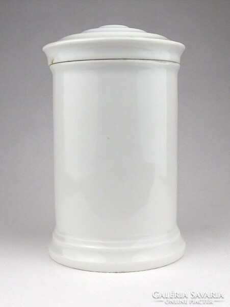 1I501 old porcelain pharmacy pot pharmacy jar ung. Juniperi