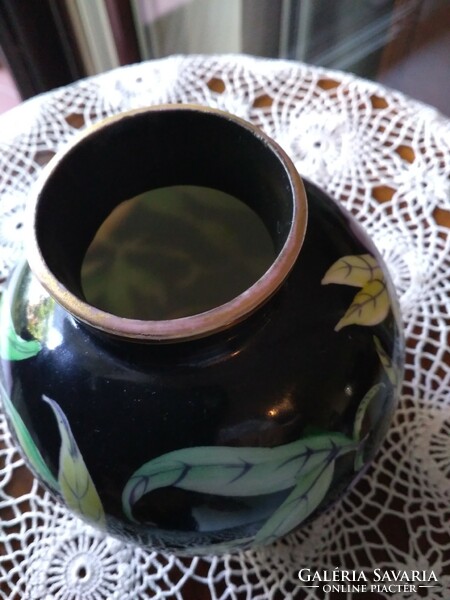 Hand-painted, eggshell-thin porcelain vase