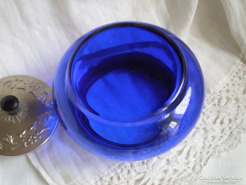 Russian blue glass container