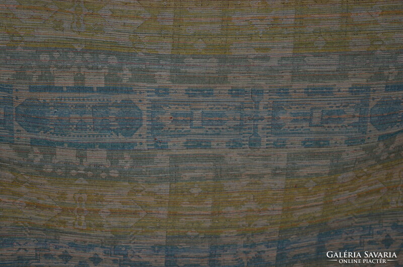 Large 4-sided fringed silk mock tablecloth