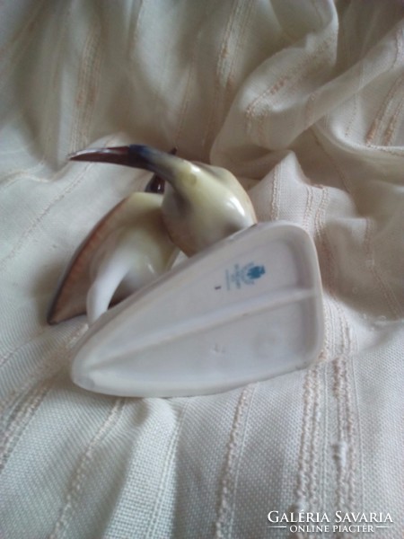 Hollóház porcelain: heron pair