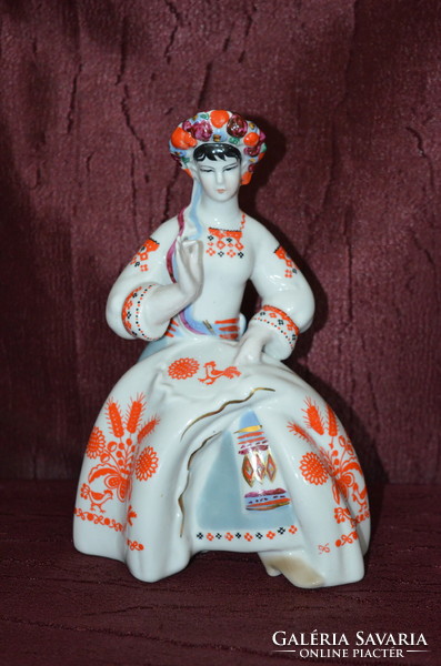 Russian embroidering woman ( dbz 0029 )