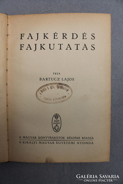 Bartucz Lajos: Fajkérdés-fajkutatás