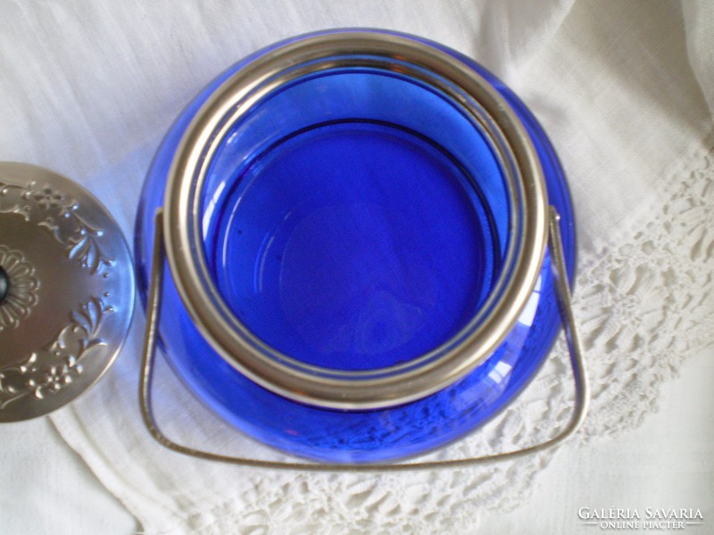 Russian blue glass container