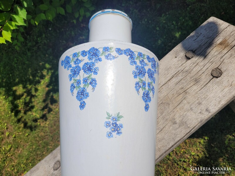 Old enamel enamel forget-me-not pattern water jug vintage decoration water jug bonyhád
