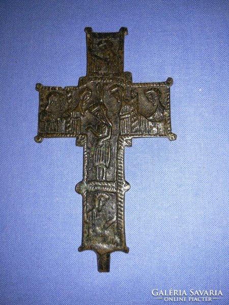 Antik bronz bizánci kereszt