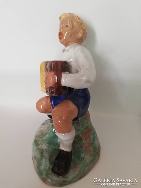 Old ceramic boy 14.5 cm