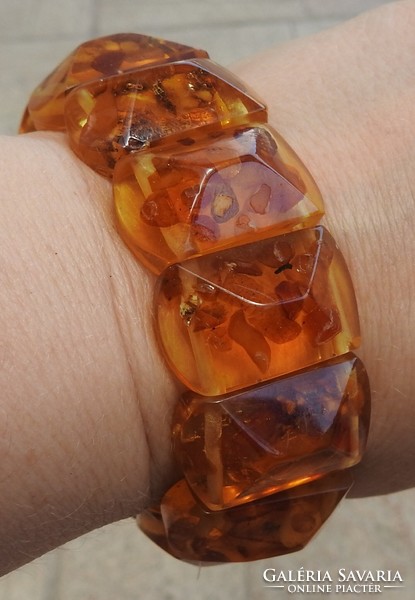 Molded amber rubber bracelet
