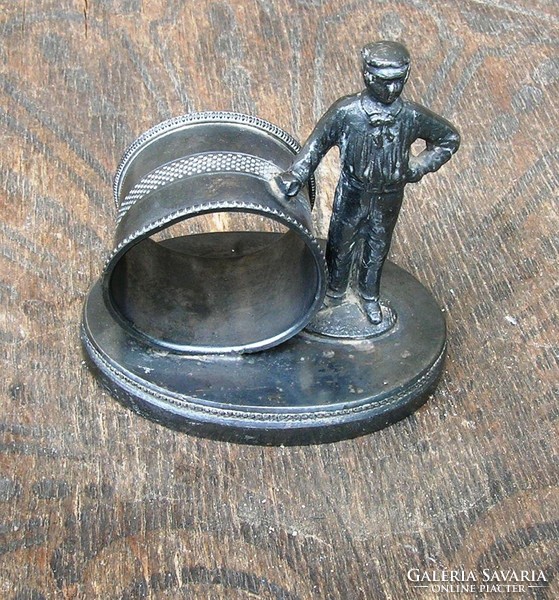 Antique napkin ring with figure