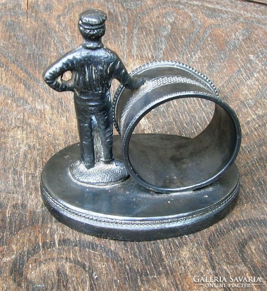 Antique napkin ring with figure
