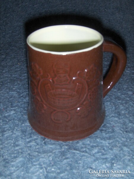 Városlőd ceramic beer mug 10.5 cm high (12 / d)