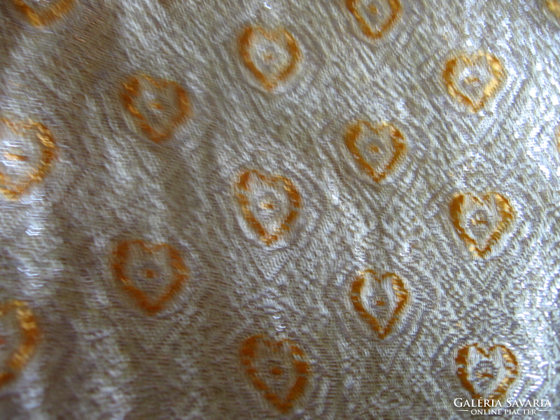 Gold colored brocade silk scarf, stole