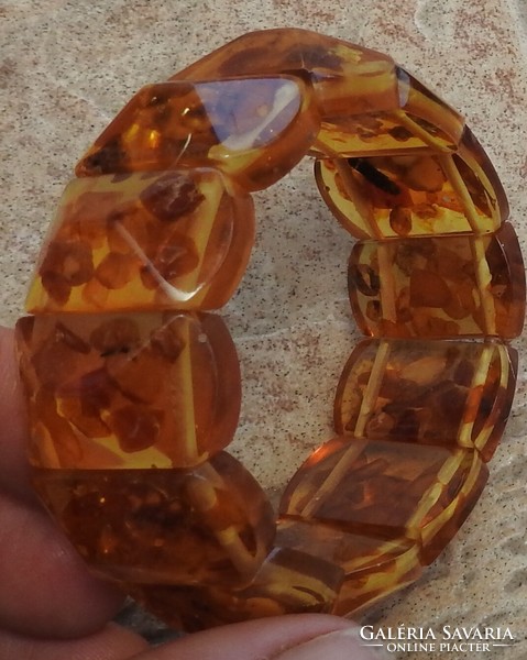 Molded amber rubber bracelet