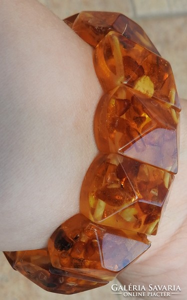 Molded amber rubber bracelet