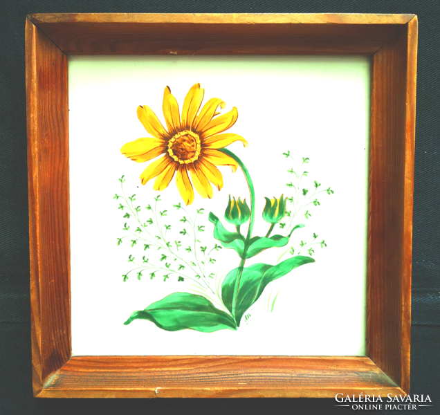 Sunflower pattern tile