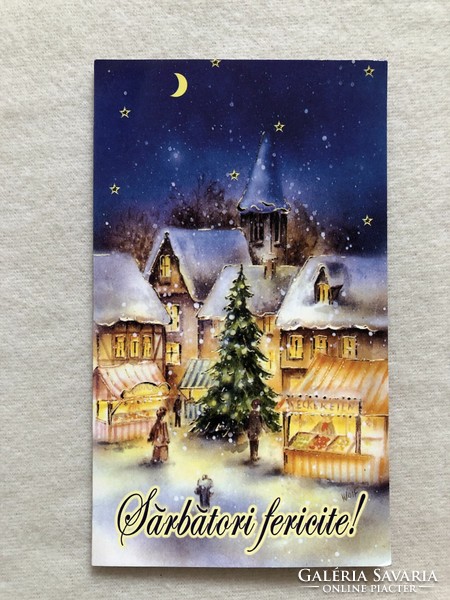 Karácsonyi képeslap, üdvözlőlap       -  nagy méretű !!