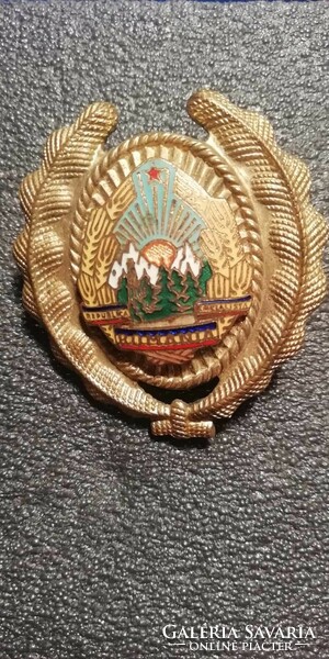 Romanian senior parachute officer cap badge