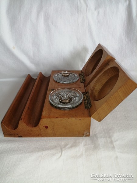 Old desk set. Inkstand. Decoration.