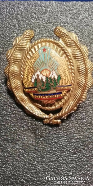 Romanian senior parachute officer cap badge