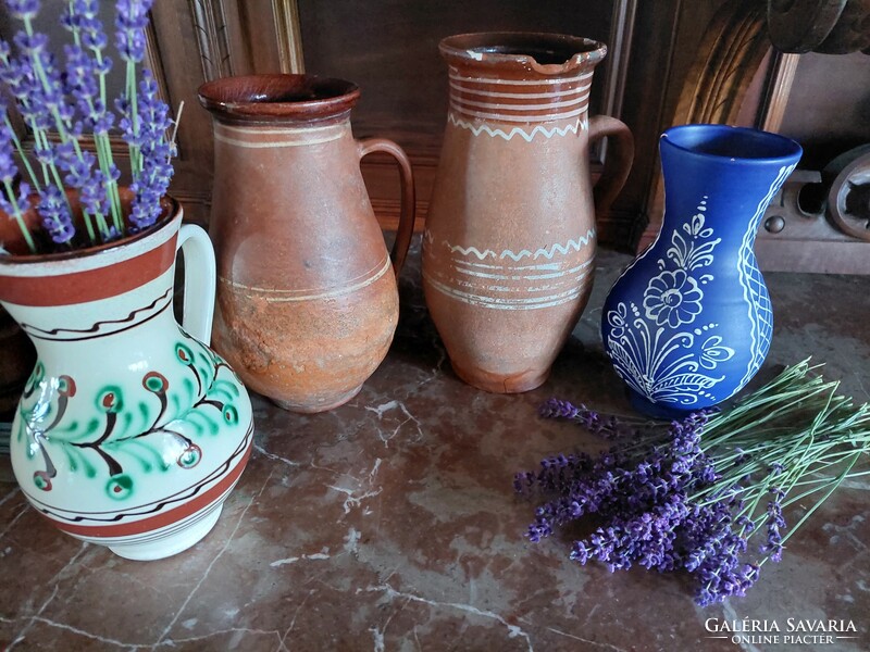 Farmhouse decoration folk ceramics 4 piece assortment selection