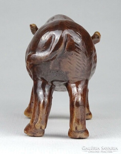 1J511 xx. Century Oriental Nodding Porcelain Buffalo Statue nodding figurine 13.5 Cm