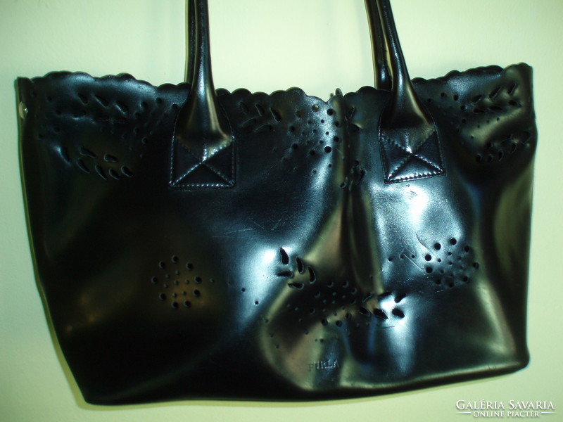 Vintage fur leather leather handbag