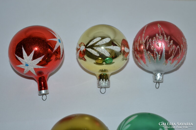 5 pcs old glass Christmas tree ornaments