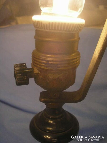 N 40 Art Nouveau huge 62 cm rare custom working lamp with rare switch copper + cartilage socket
