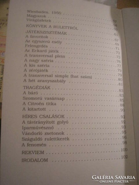 N 40  A rulettről szóló tanulságos  játékszisztémák,Híres csalások stb ,stb  könyv ritkaság eladó