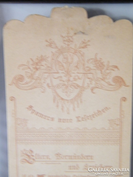 Antique bookmark in picture frame