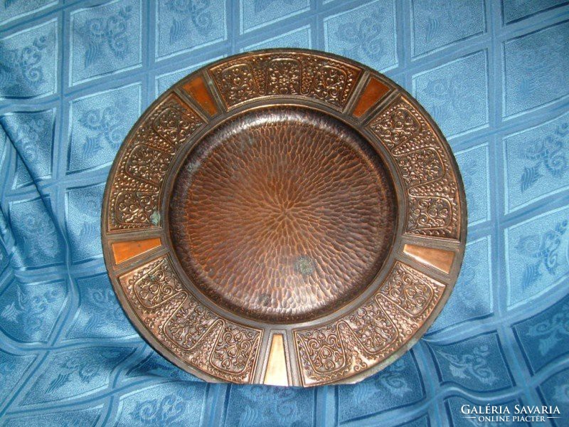 Huge applied arts bronze tulip rarity wall plate severe 31 cm discounted