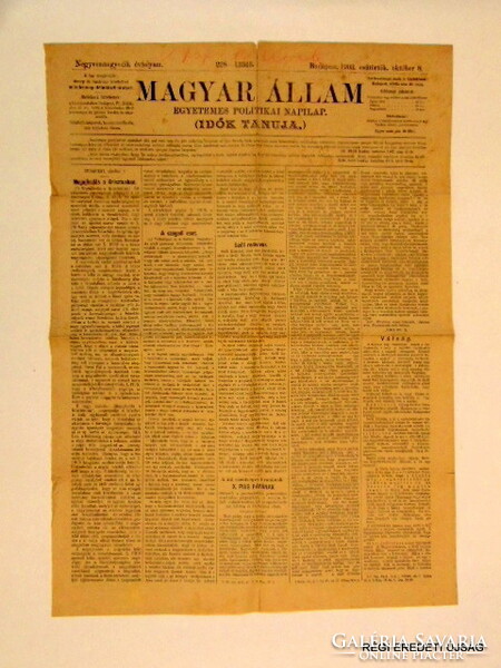 October 8, 1903 / Hungarian state / newspaper rarity! No. 1467