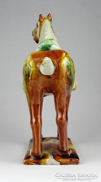 1J506 Régi kínai kerámia Tang ló szobor 20 cm