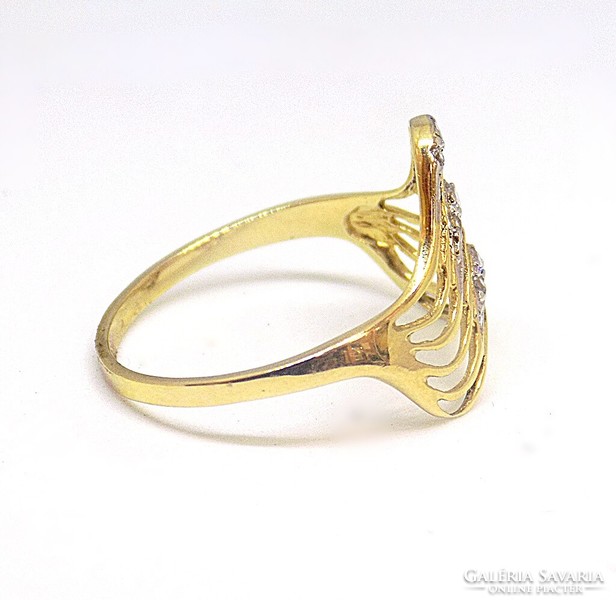 Gold ring with stones (zal-au93357)