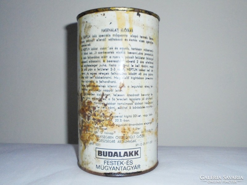 Retro paint box - neptune colorless varnish - budalak manufacturer - from 1970s