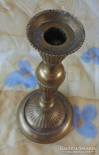 Heavy copper table candlestick