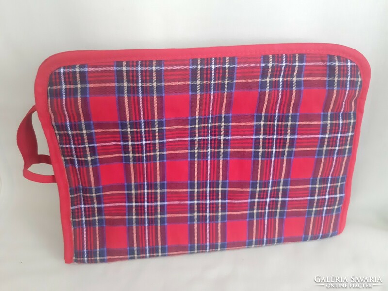 Marks & spencer cosmetic bag, toiletries. Scottish plaid