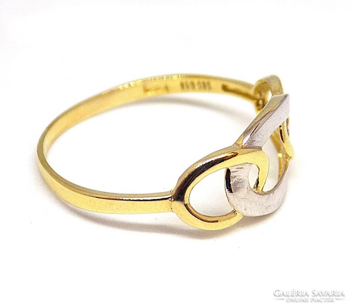 Sárga-fehér arany  gyűrű (ZAL-Au109374)
