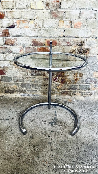 Eileen gray design tubular glass coffee table