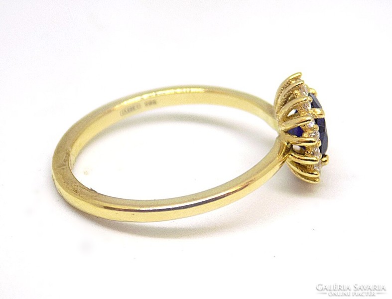 Blue and white gold ring (zal-au109628)